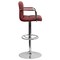 Emma and Oliver Contemporary Quilted Vinyl Adjustable Height Barstool with Arms